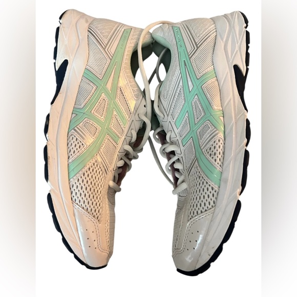 ASICS Gel 1130 women’s 9.5 white & Malachite green running lace up sneakers - Picture 6 of 13